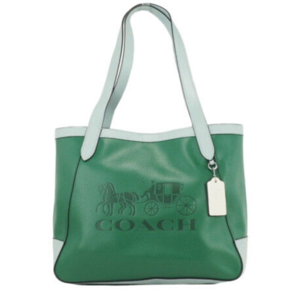 Coach TOTE 27 IN COLORBLOCK WITH HORSE AND CARRIAGE